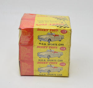 Dinky toys 113 M.G.B Sports car Trade wrap of 6