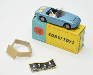 Corgi toys 318 Lotus Elan S2 Very Near Mint/Boxed (Rare box & cast hubs)