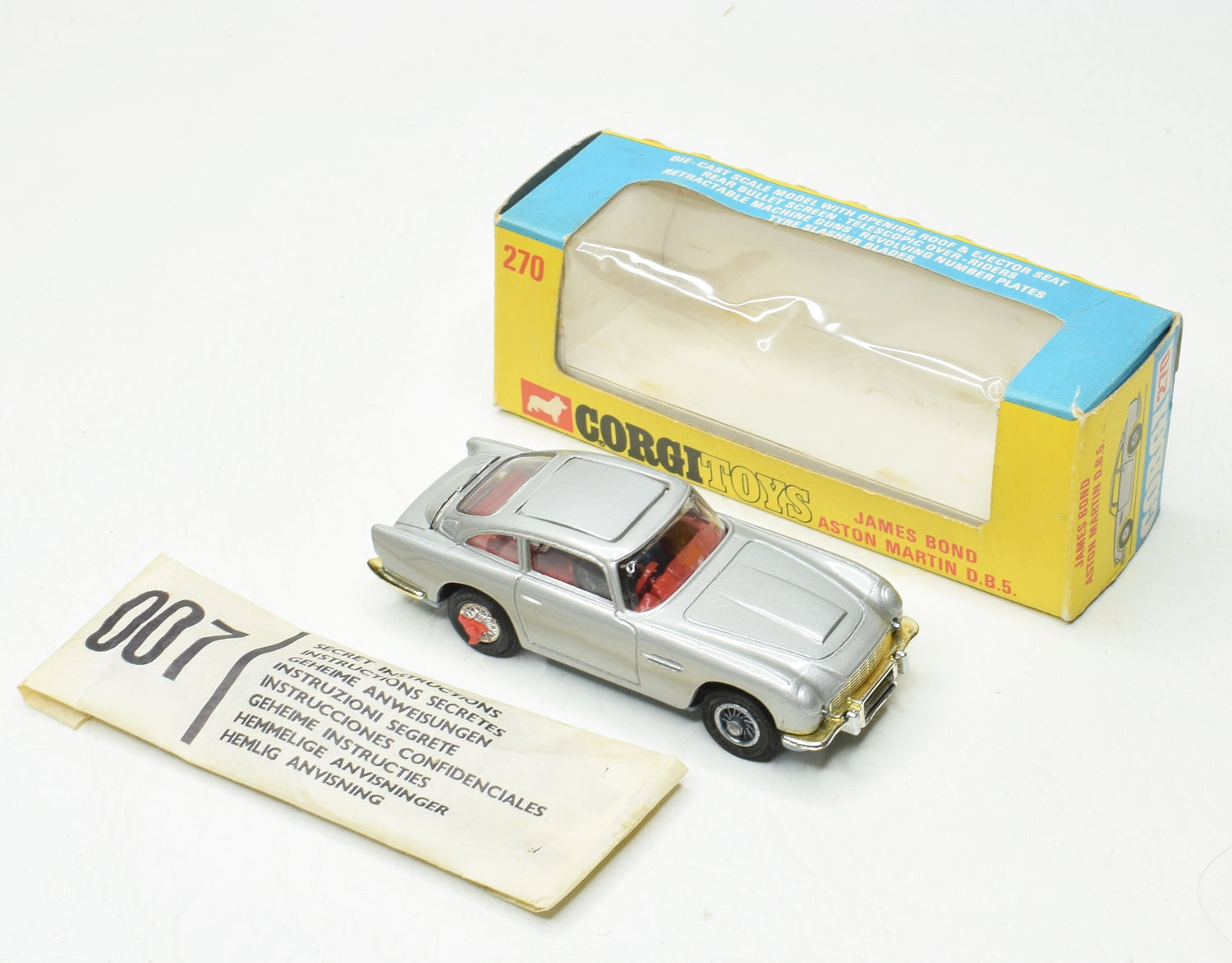 Corgi Toys 270 James Bond DB5 Very Near Mint/Boxed 'The Lane' Collection