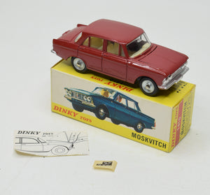French Dinky Toys 1410 Moskvitch Very Near Mint/Boxed