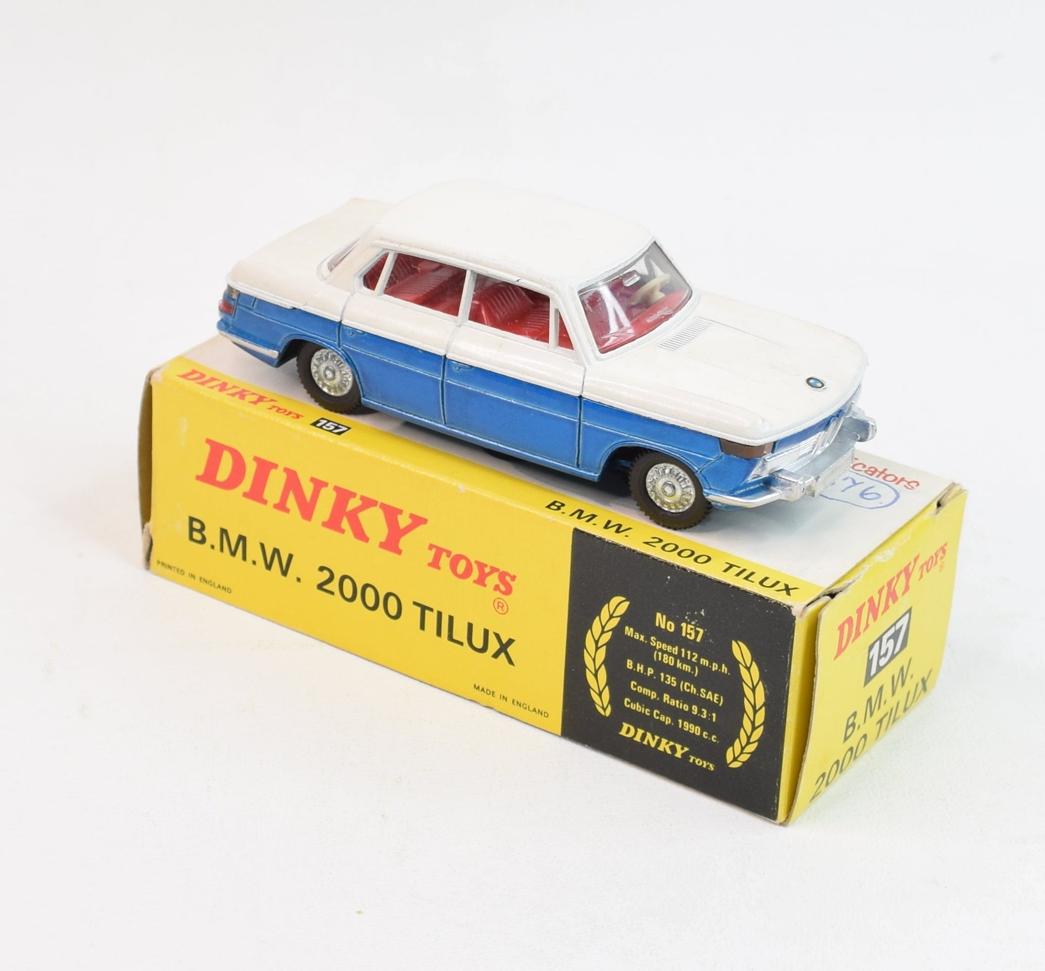 Dinky toys 157 B.M.W 2000 Tilux Very Mint/Boxed – JK DIE-CAST MODELS