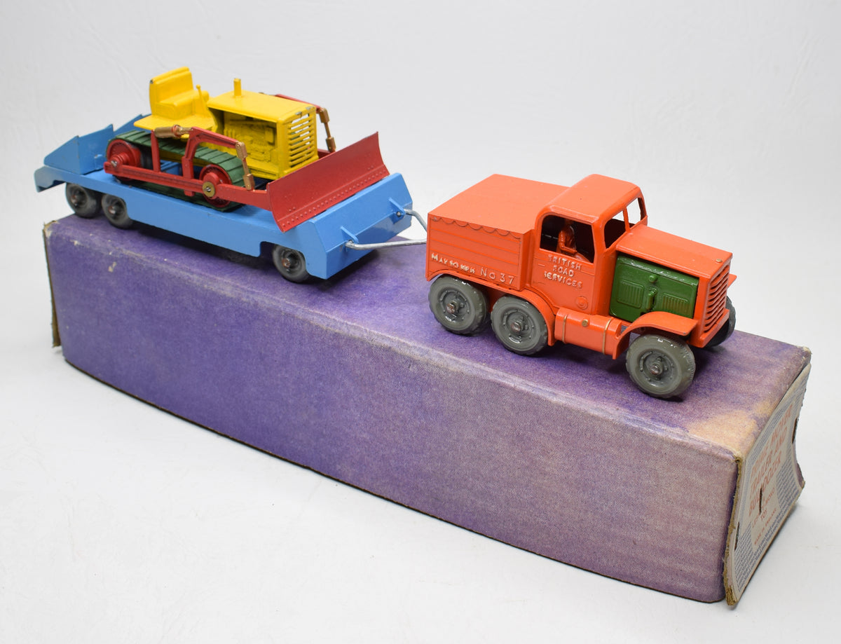 Moko Lesney Prime Mover, Trailer & Bulldozer Very Near Mint/Boxed