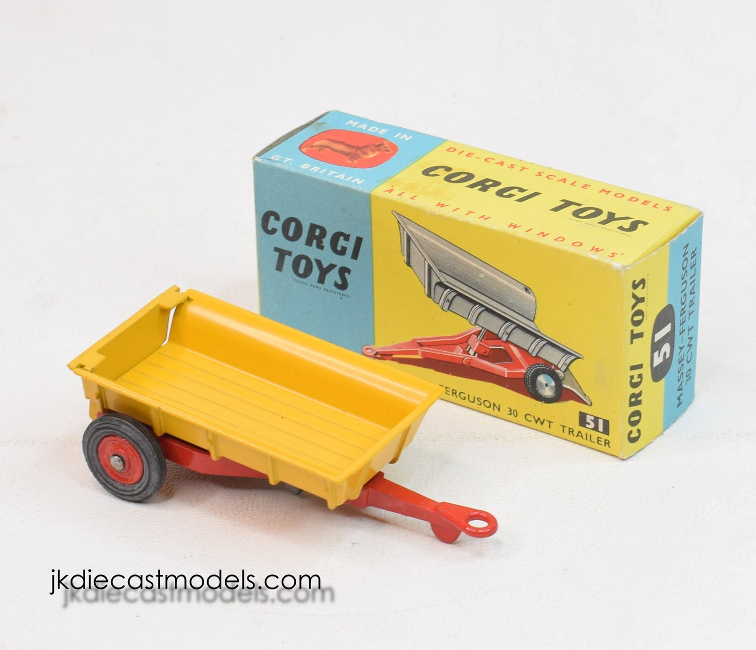 Corgi toys 51 Massey Ferguson Trailer Virtually Mint/Boxed 'JJP Vancouver' Collection