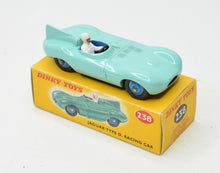 Dinky Toys 238 D type Jaguar Very Near Mint/Boxed (Descriptive over sticker box)