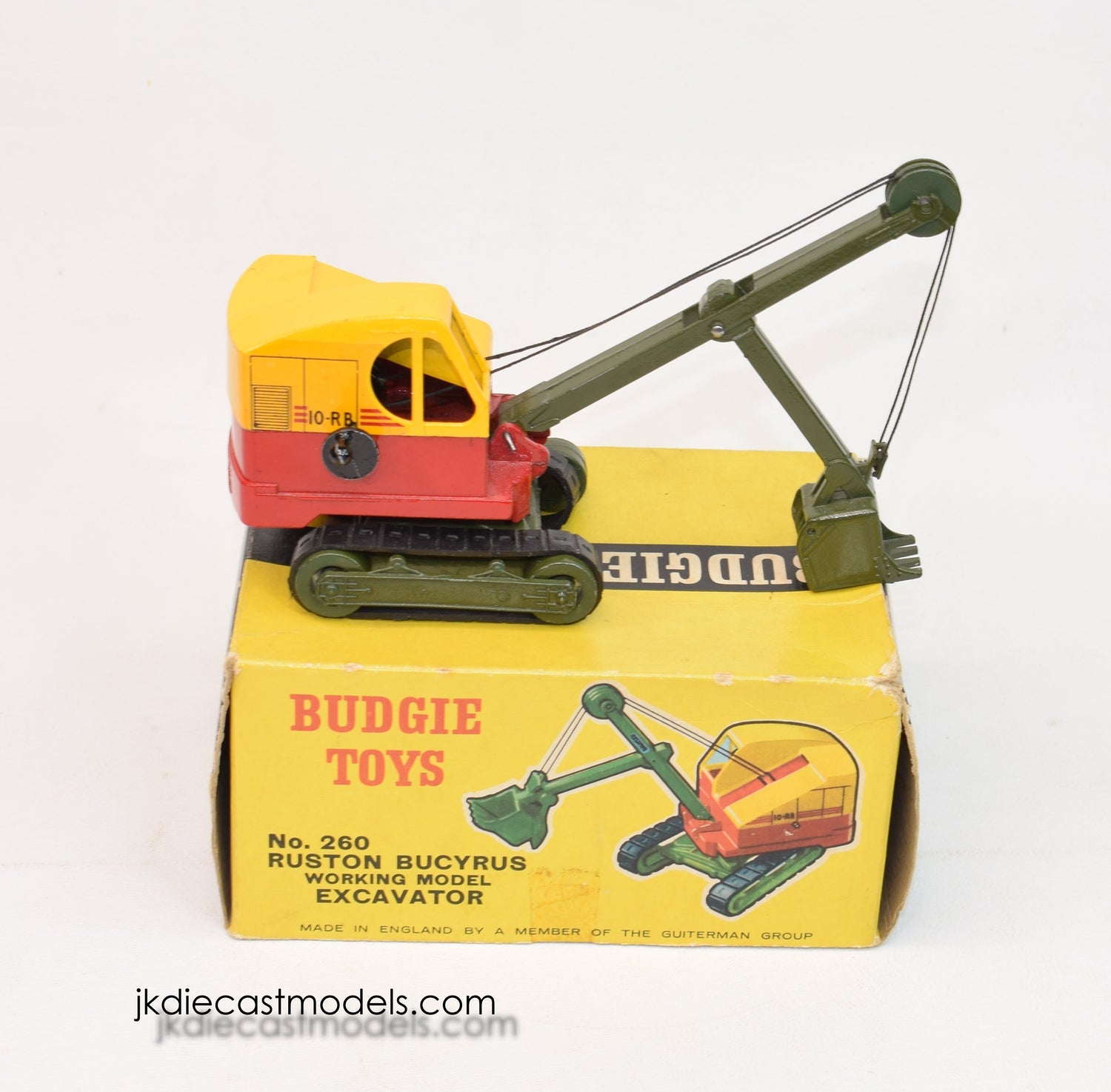 Budgie Excavator with rubber tracks Virtually Mint/Boxed