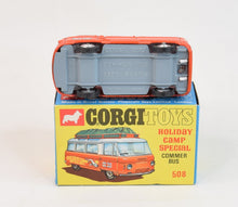 Corgi toys 508 Commer Holiday Camp Bus Virtually Mint/Lovely Box