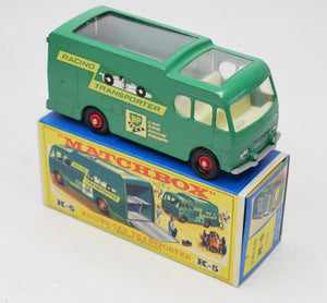 Matchbox King Size K-5 Racing Car transporter Old shop stock