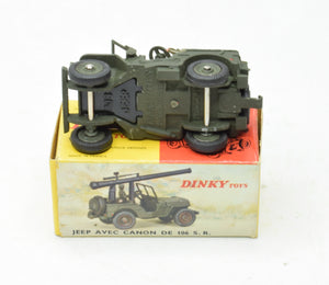 French Dinky 829 Jeep with Canon Virtually Mint/Boxed (New The 'Carlton' Collection)