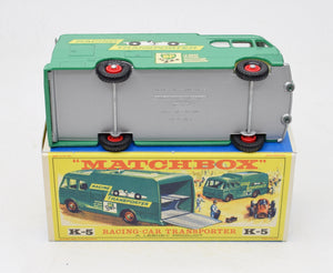 Matchbox King Size K-5 Racing Car transporter Old shop stock