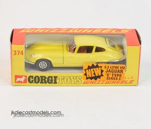 Corgi toys 374 5.3 'E' Type Jaguar Virtually Mint/Boxed