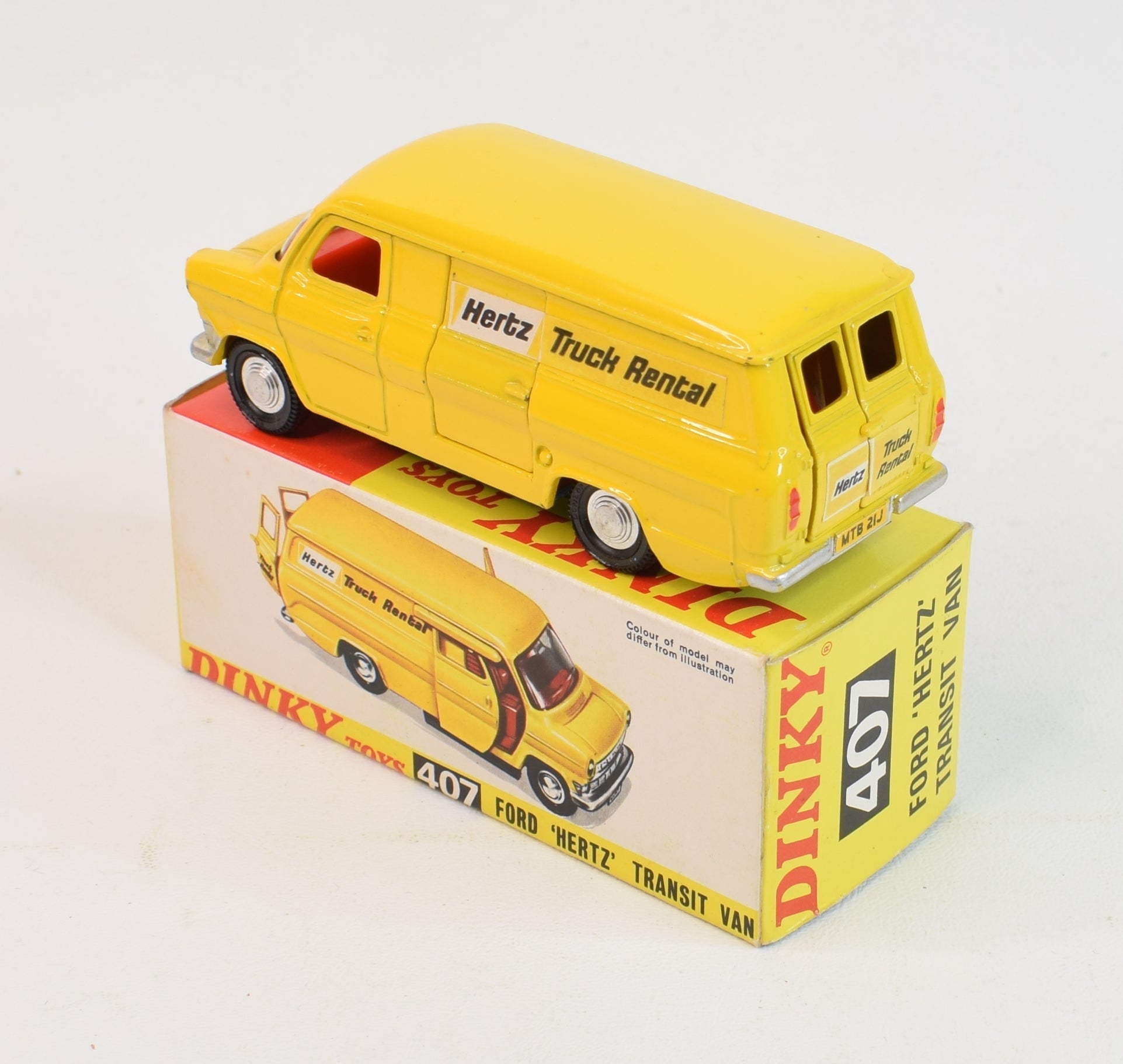Dinky toy 407 'Hertz' Ford Transit Virtually Mint/Nice box (Blue 
