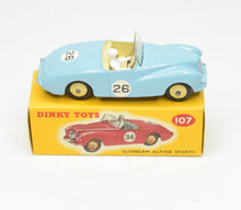 Dinky toys 107 Sunbeam Alpine Sports Virtually Mint/Boxed The 'Valencia' Collection
