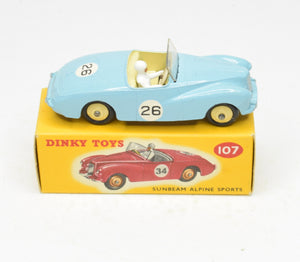 Dinky toys 107 Sunbeam Alpine Sports Virtually Mint/Boxed The 'Valencia' Collection