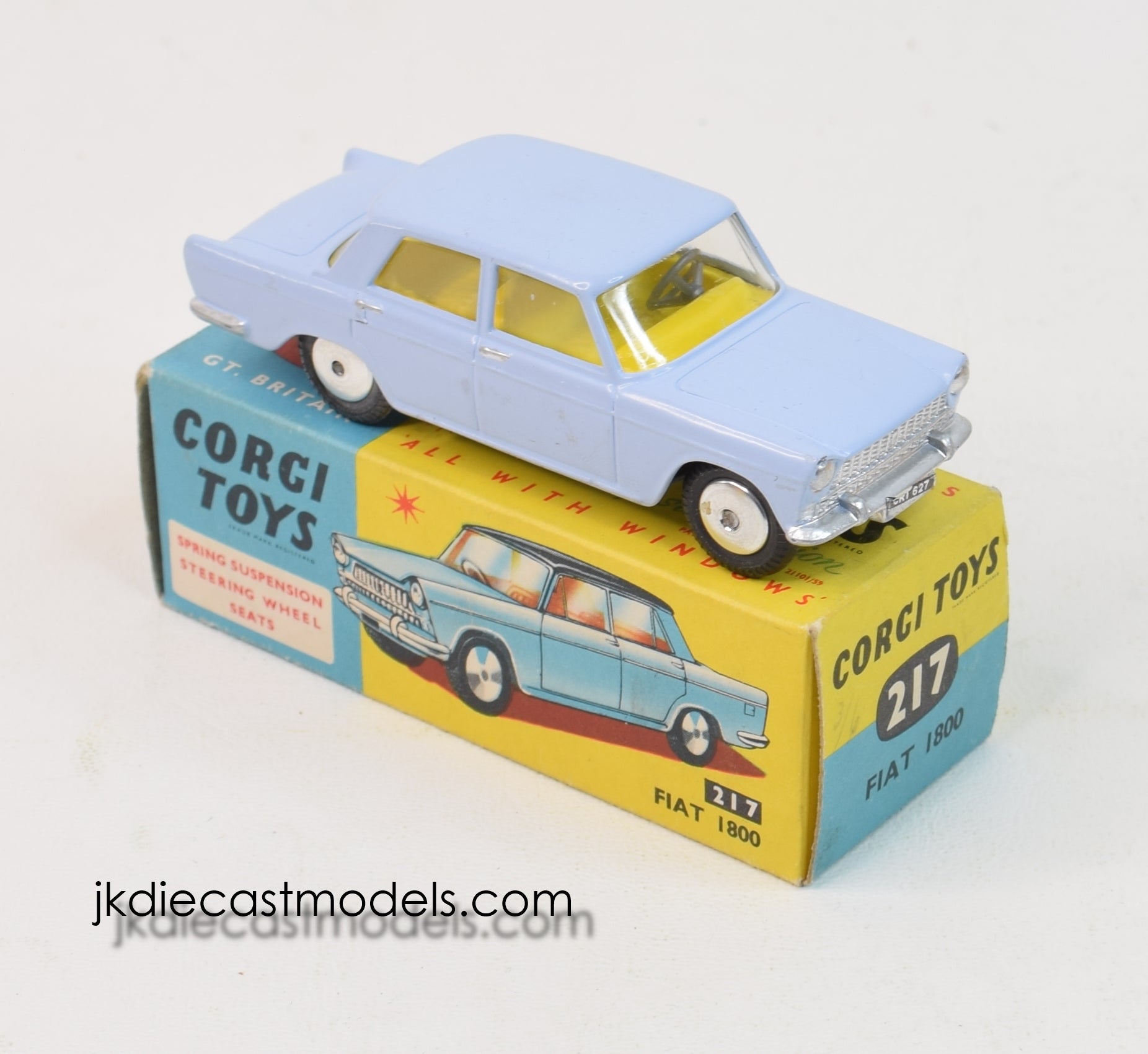 Corgi Toys コーギー　Fiat フィアット　2100 ミニカー Corgi toys 217 Fiat 1800 Virtually Mint/Boxed – JK DIE-CAST MODELS