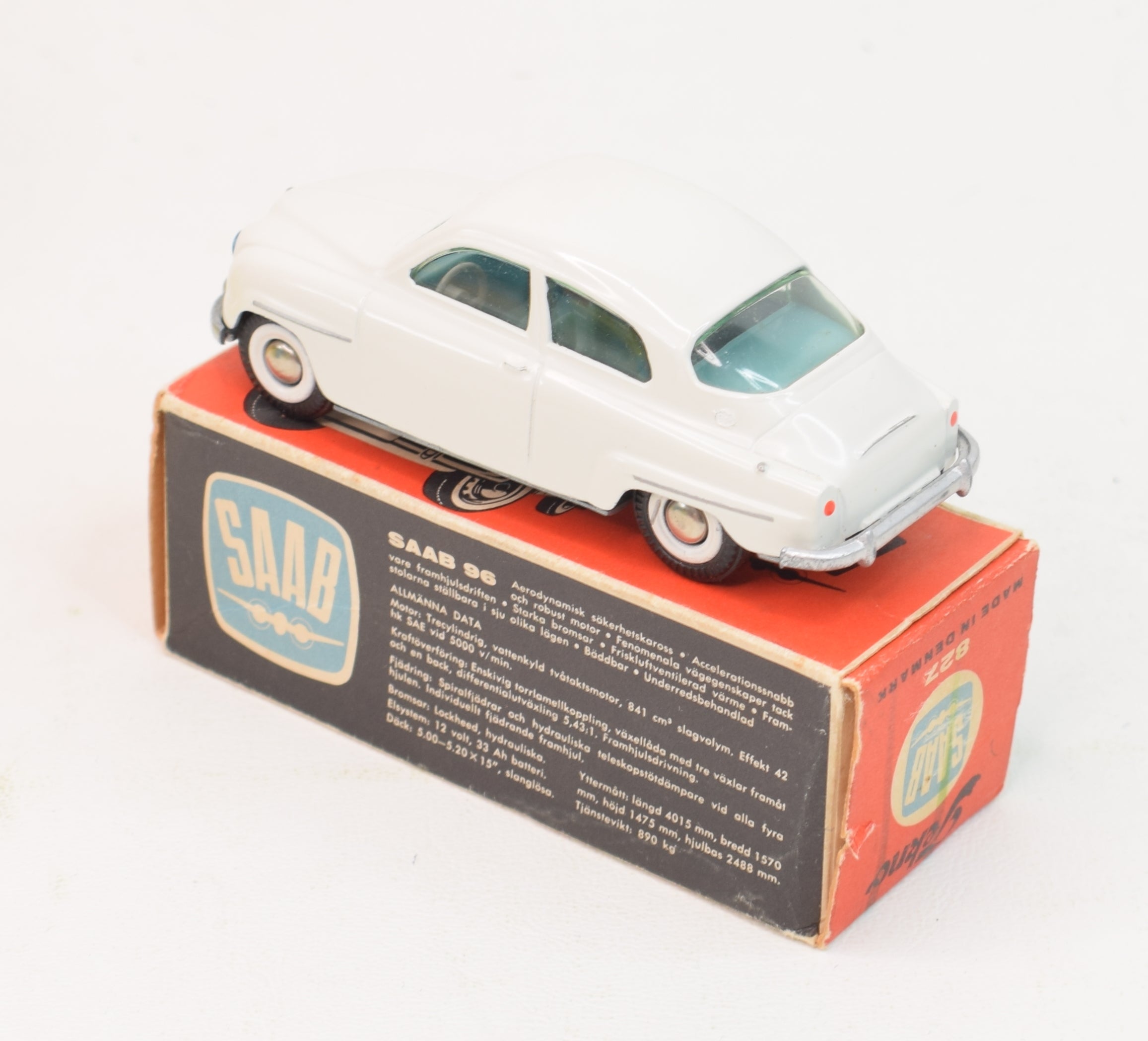 TEKNO SAAB 96 No 827 vinröd i originalkartong. Leksaker - Auctionet