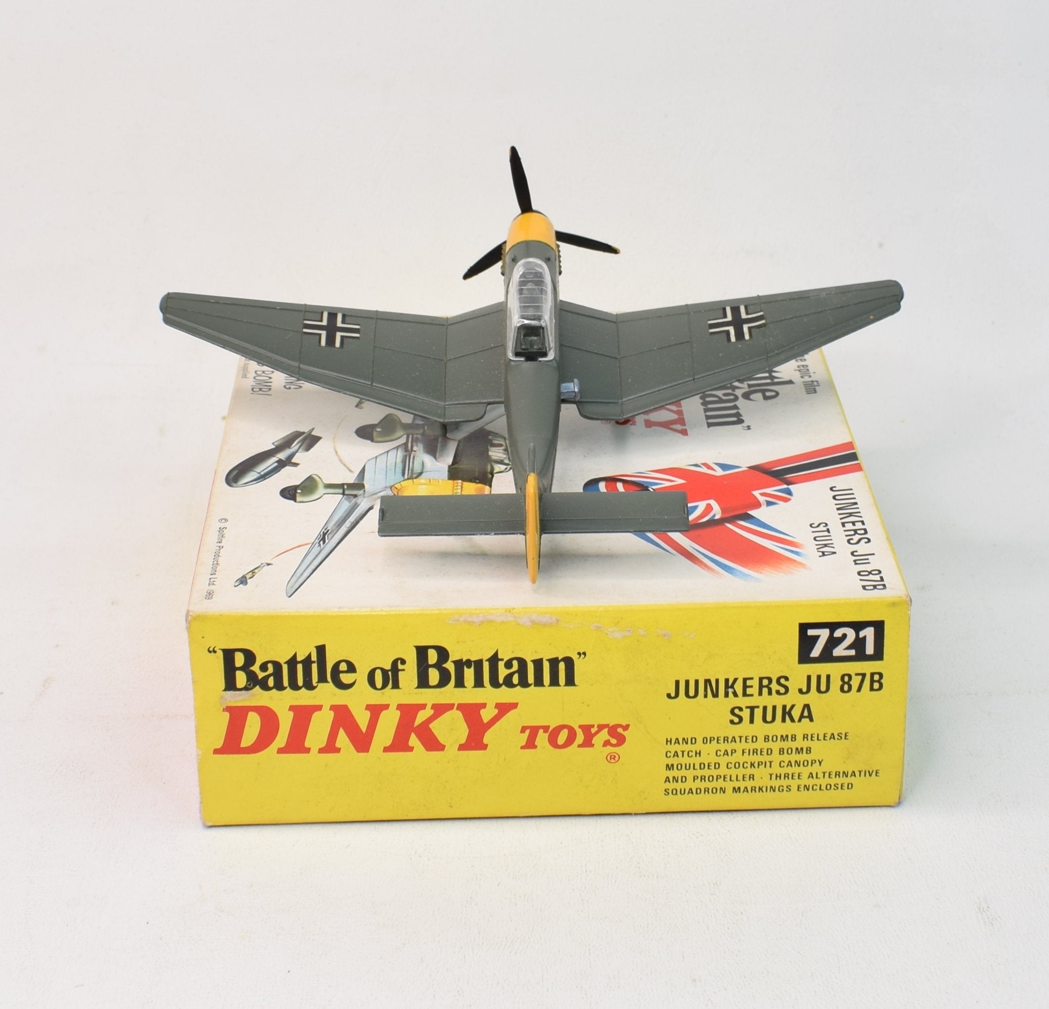 DINKY No 721 JUNKERS Ju87b STUKA PLANE WITH ORIGINAL BOMB | #479301087