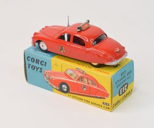 Corgi toys 213 2.4 Jaguar Fire Car Virtually Mint/Lovely box