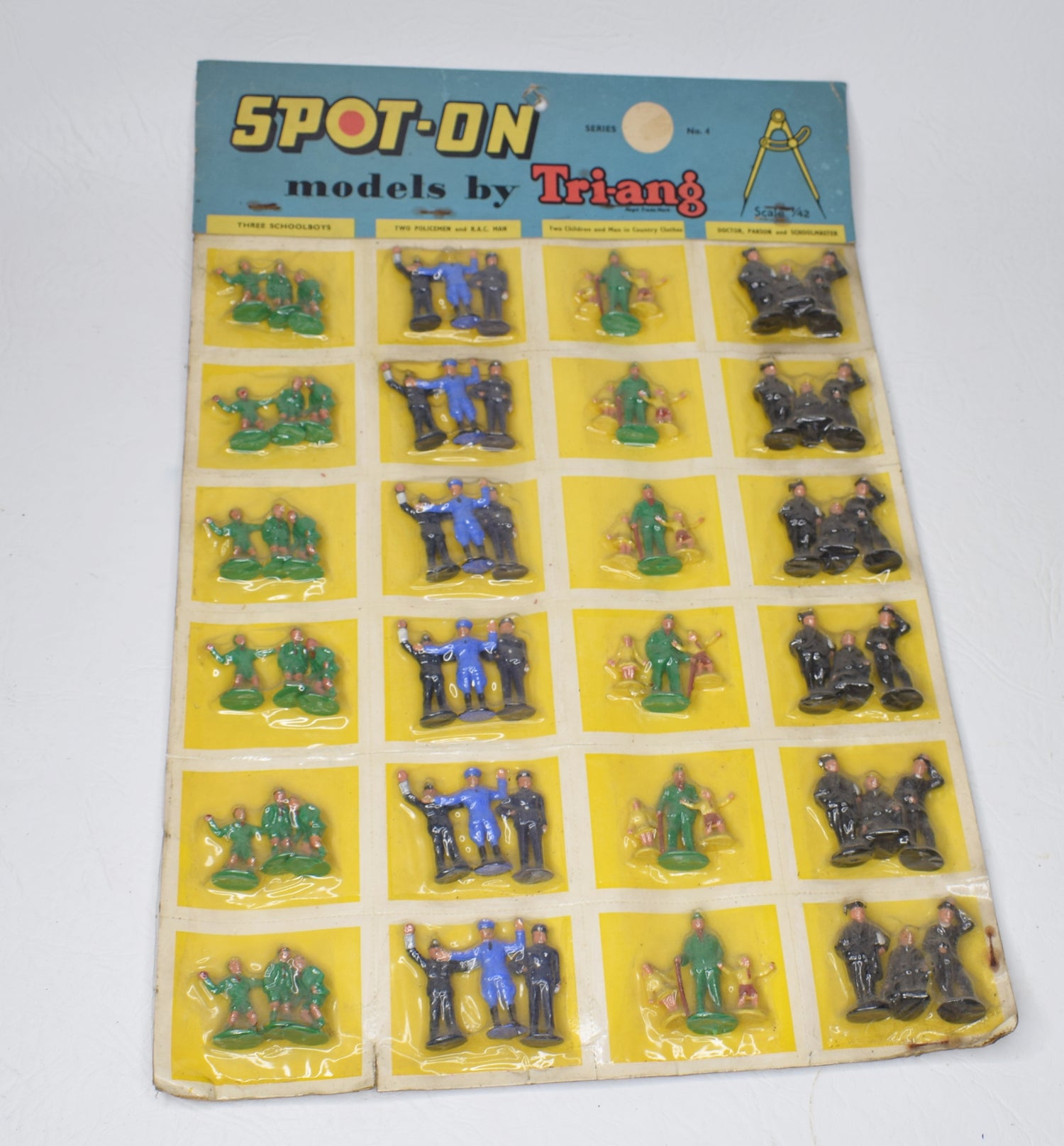 Spot-on Retailer card of various figures. Very Near Mint 'Point of Sale'