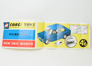 Corgi toys 251 Imp 'New This Month' Display Poster/Flyer