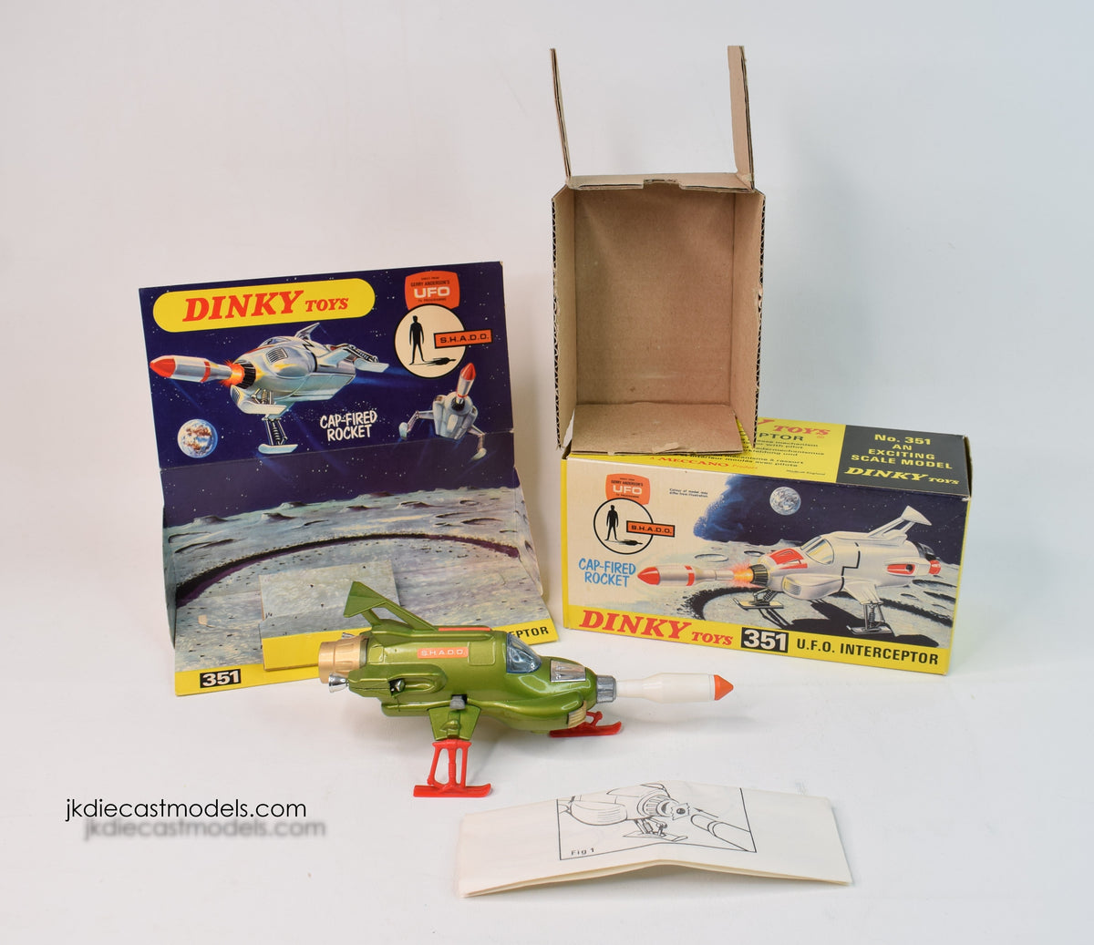 Dinky toys 351 SHADO UFO Interceptor Virtually Mint/Boxed 'Suffolk' Collection