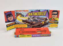 Corgi toys 267 Batmobile Virtually Mint/Nice box (gold exahaust)