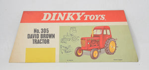 Dinky toys 305 David Brown POS Display Card