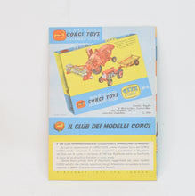 Corgi toys 1959 (Italian) Catalogue 'JJP Vancouver' Collection