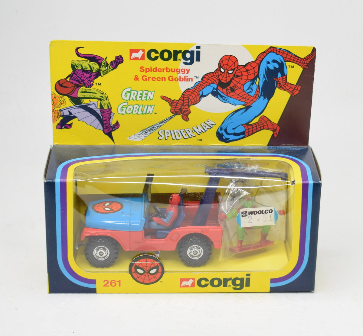 Corgi 261 Spider-Man Spiderbuggy & Green Goblin  (Old shop stock)