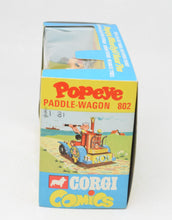 Corgi toys 802 Popeye Paddlewagon (Old shop stock)