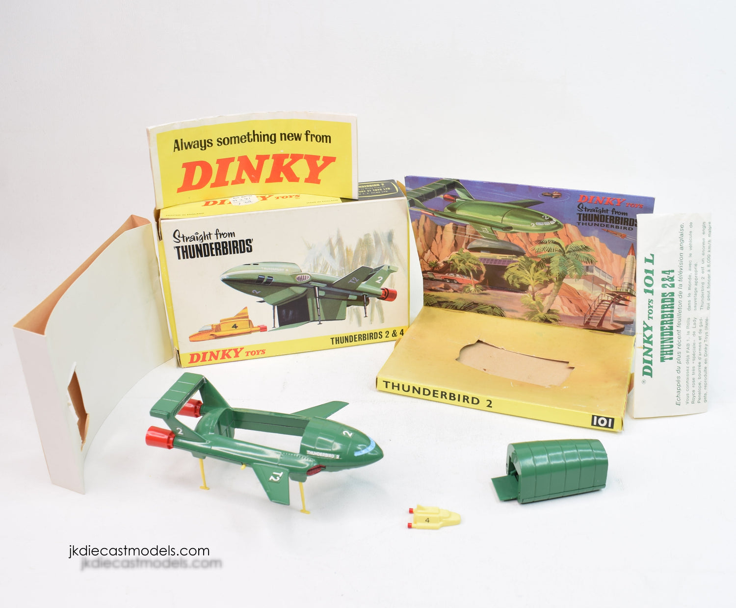 Dinky toy 101 Thunderbird 2 + 4 Virtually Mint/Nice box