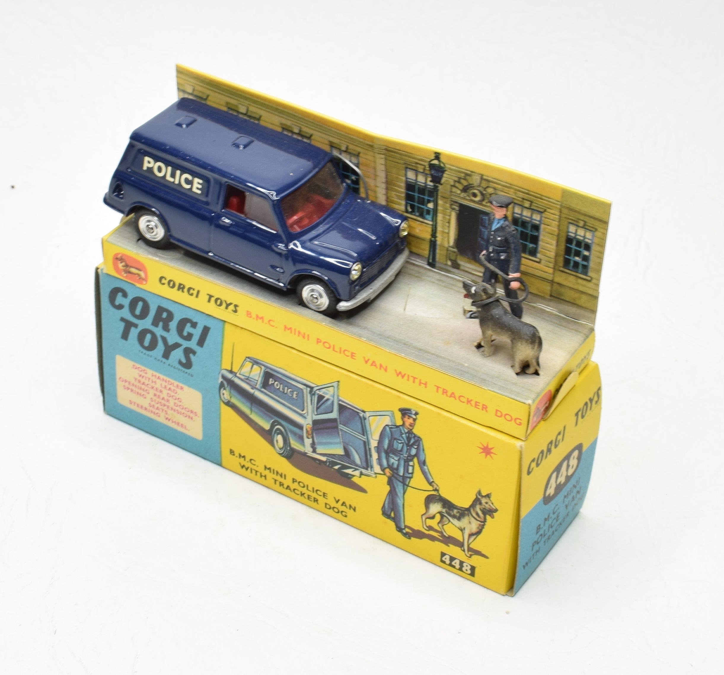 Corgi toys 448 B.M.C Mini Police Van with Tracker Virtually Mint