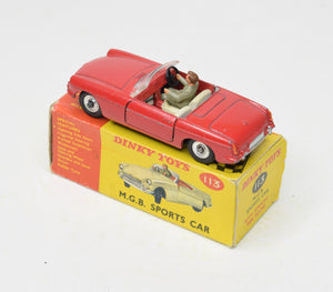 Dinky Toys 113 M.G.B Sportsmotor 'South African' Very Near Mint/Boxed