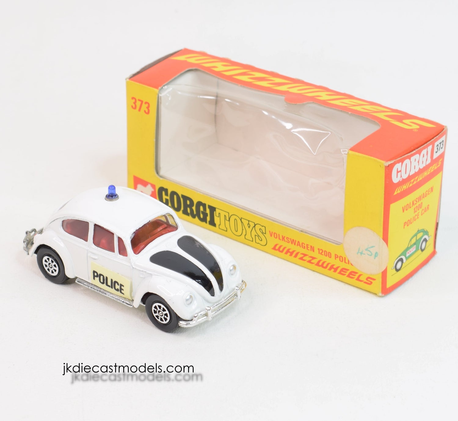 Corgi toys 373 VW 1200 Police car Virtually Mint/Nice box