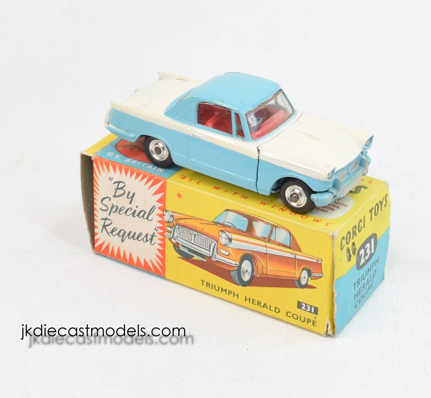 Corgi toys 231 Triumph Herald Very Near Mint/Boxed 'JJP Vancouver' Collection