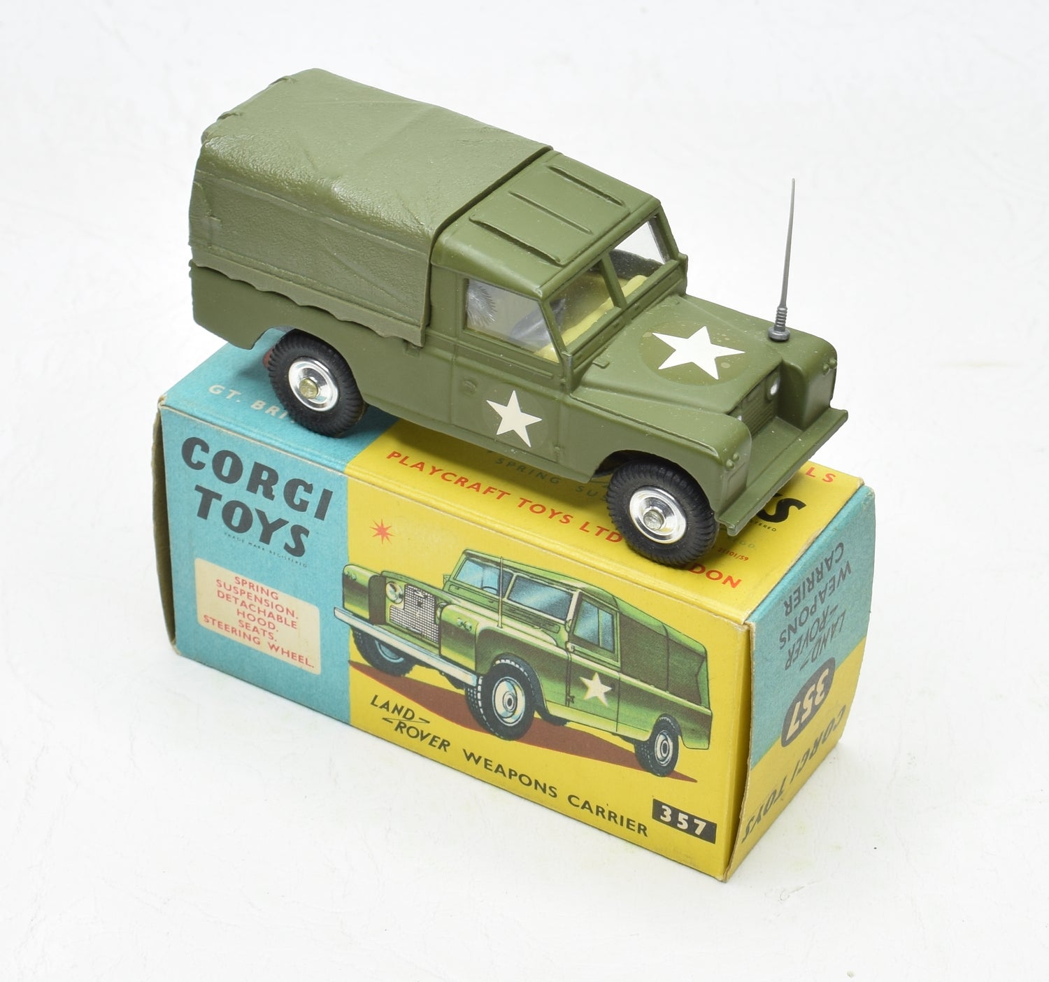 Corgi Toys 357 Land-Rover Weapons carrier Very Near Mint/Boxed 