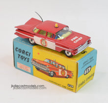 Corgi toys 439 'Chevrolet' Fire chief Virtually Mint/Boxed