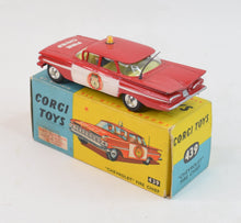Corgi toys 439 'Chevrolet' Fire chief Virtually Mint/Boxed