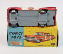 Corgi toys 439 'Chevrolet' Fire chief Virtually Mint/Boxed