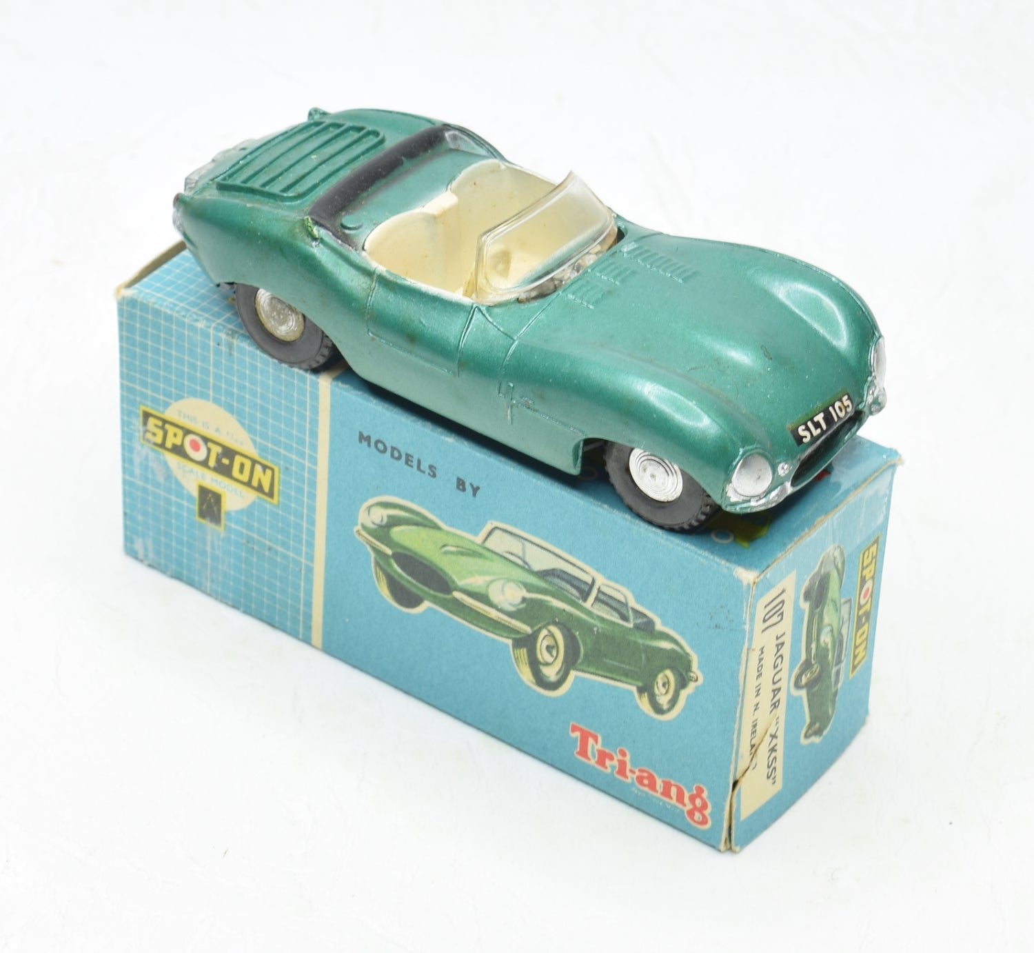 Spot-on 107 Jaguar Xkss Very Near Mint/Boxed M.T.B Collection (Third version in met sea green)