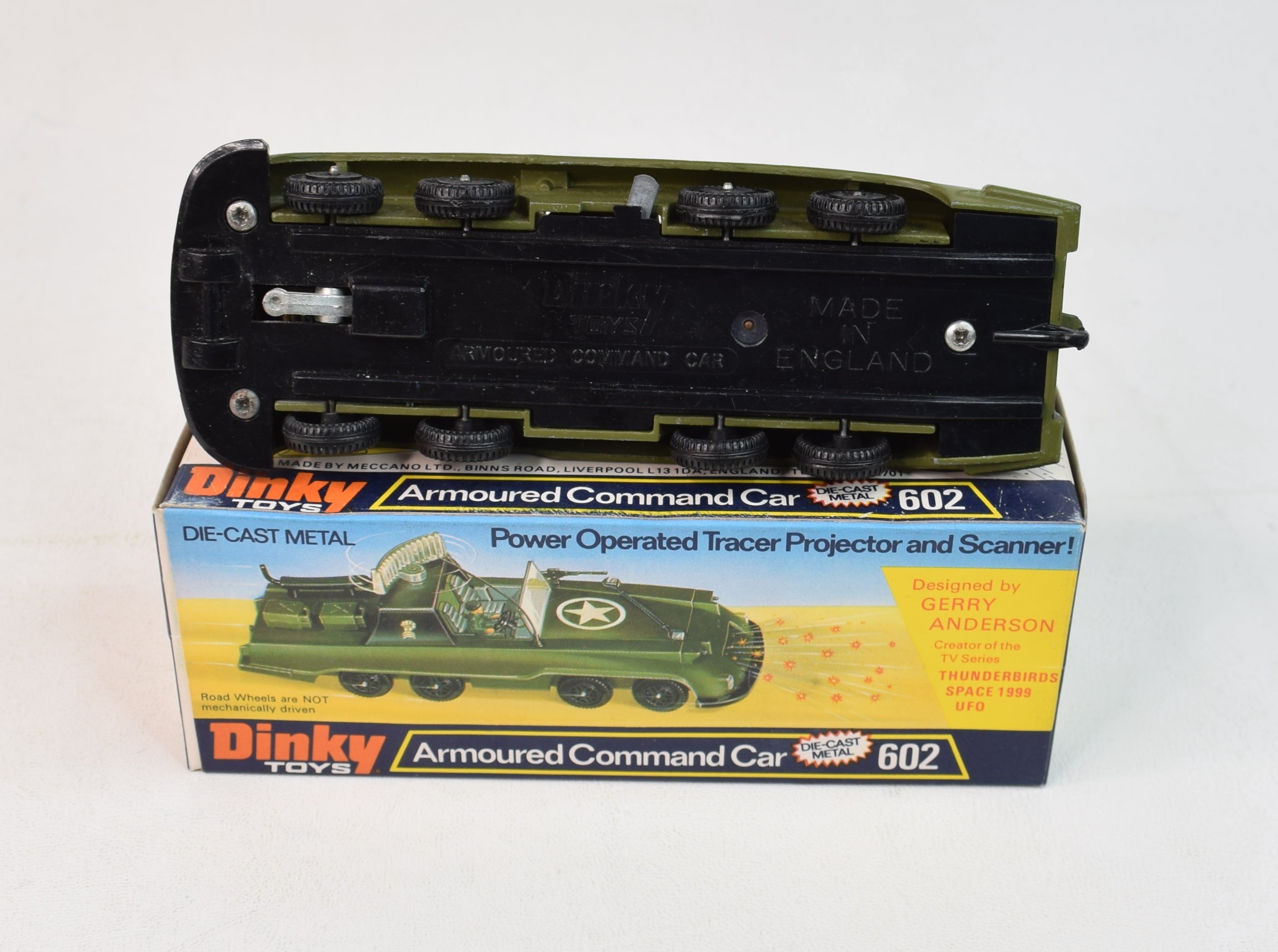 Dinky toys 602 Gerry Anderson Armoured Command car Virtually