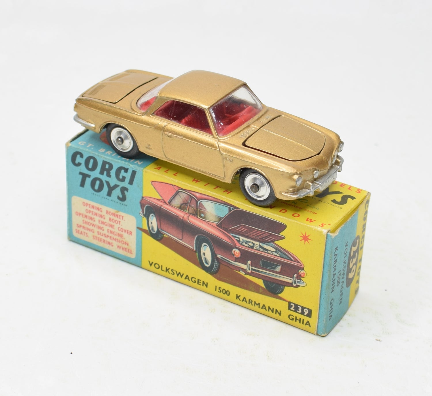 Corgi toys 239 Karmann Ghia Very Near Mint/Boxed