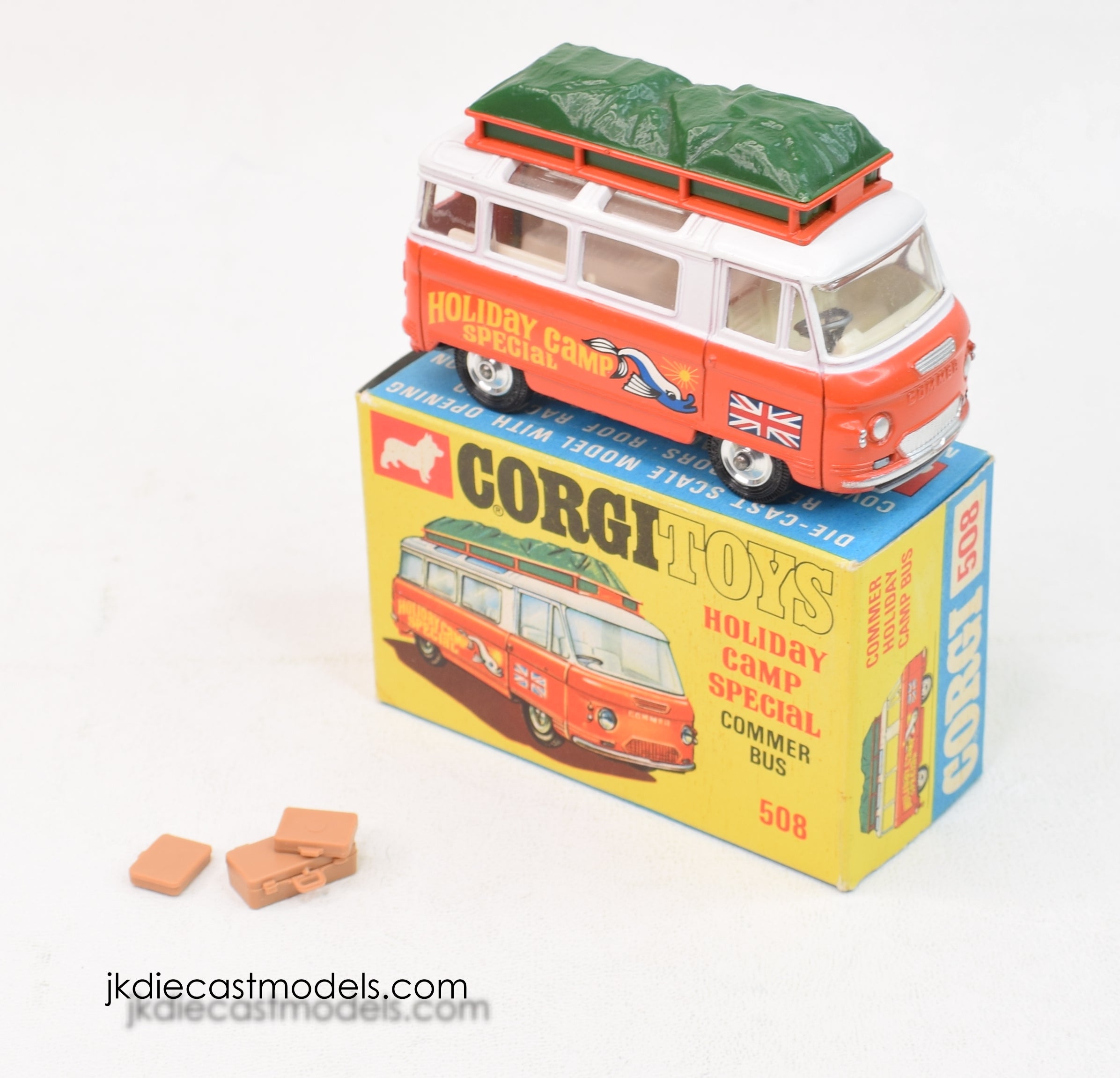 Corgi toys 508 Commer Holiday Camp Bus Virtually Mint/Boxed – JK