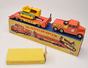 Matchbox King Size K-8 Prime Mover Very Near Mint/Boxed