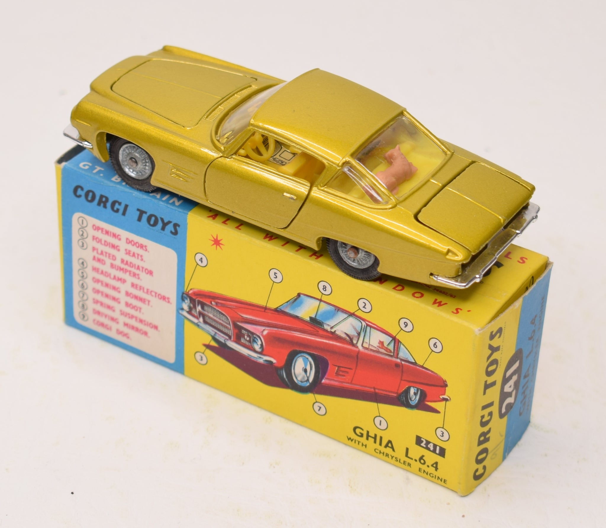 うのにもお得な Corgi DIE-CAST JK – Mint/Boxed Virtually 6.4 Ghia 241 toys コーギー