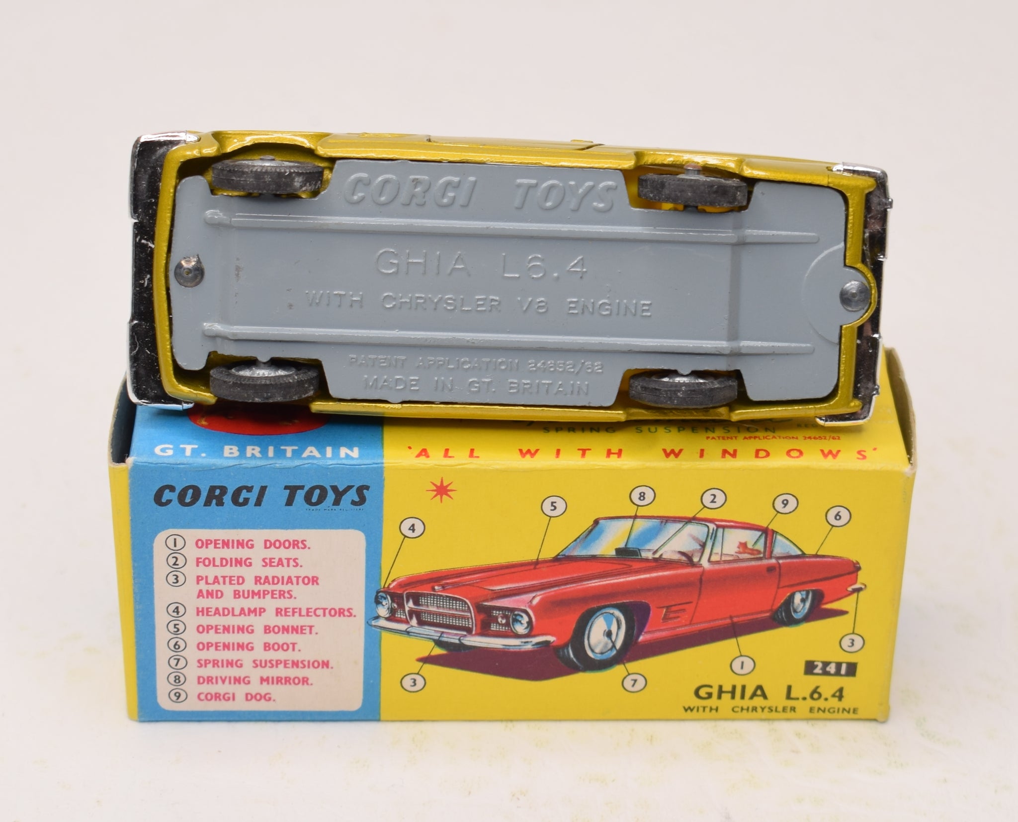 Corgi toys 241 Ghia 6.4 Virtually Mint/Boxed – JK DIE-CAST