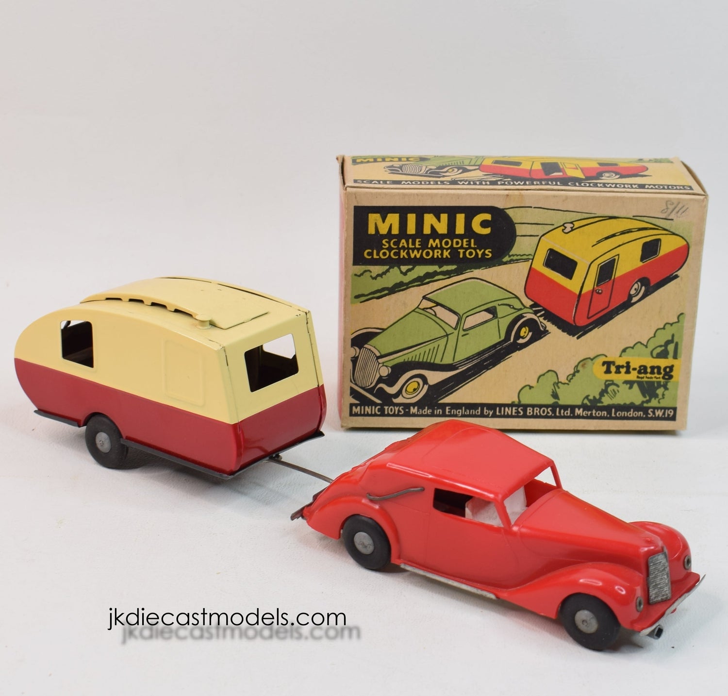 Tri-ang Minic Car & Caravan Virtually Mint/Boxed