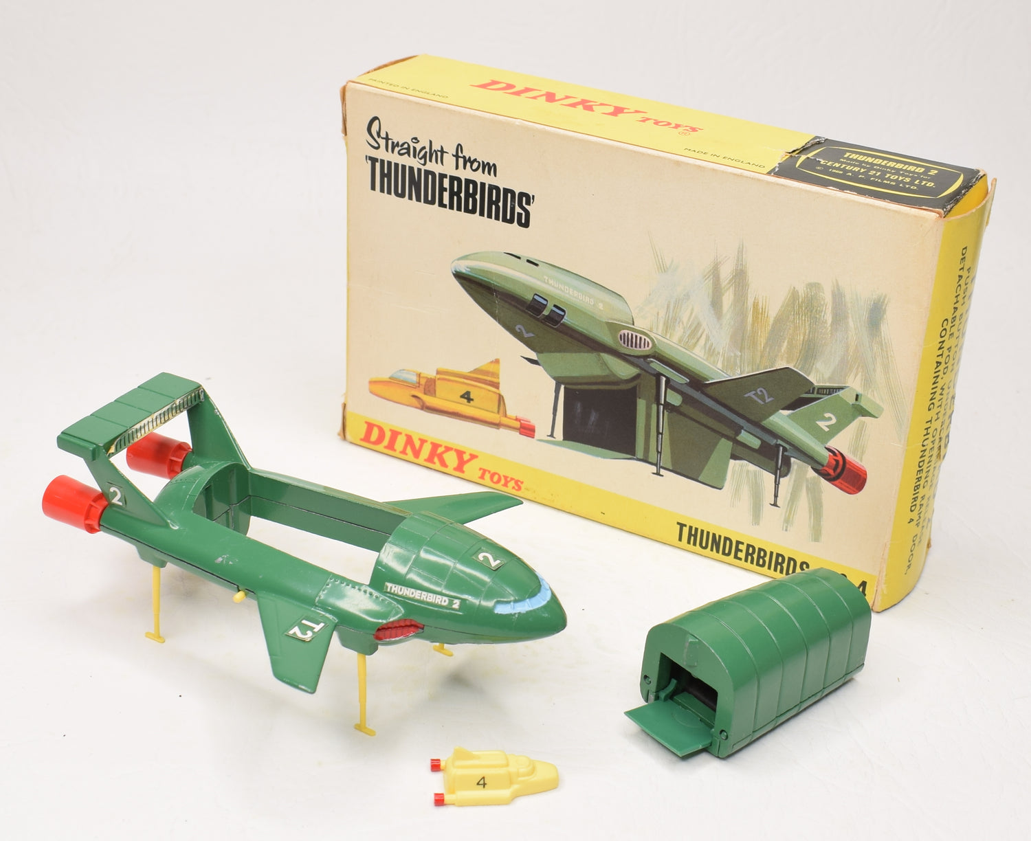 Dinky toy 101 Thunderbird 2 + 4 Very Near Mint/Boxed 'Carlton' Collection