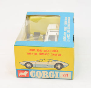 Corgi toys 271 Ghia 5000 Mangusta with de Tomaso Chassis Virtually Mint/Boxed 'Carlton' Collection