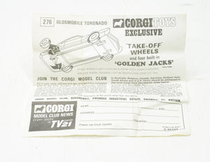 Corgi toys 276 Oldsmobile Toronado Virtually Mint/Boxed