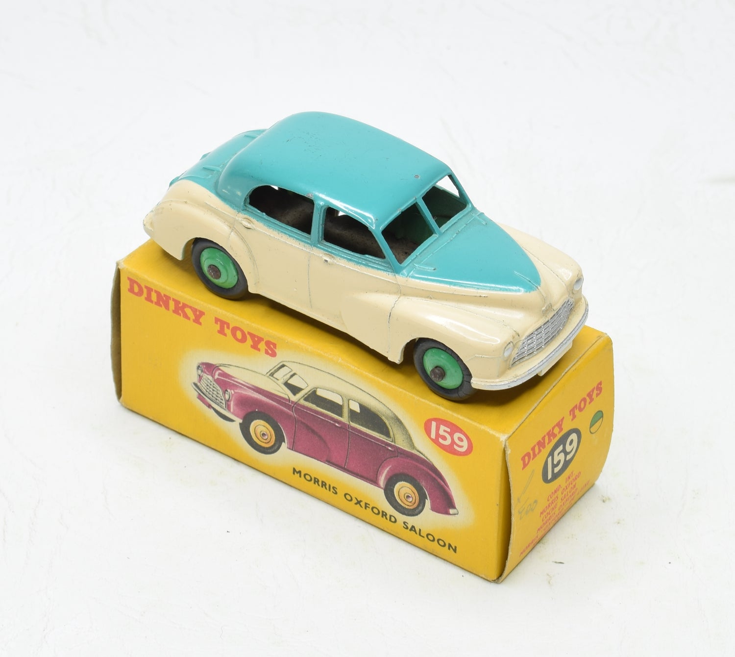 Dinky Toys 159 Morris Oxford Near Mint/Boxed ('Valencia' Collection) Turquoise & pink cream